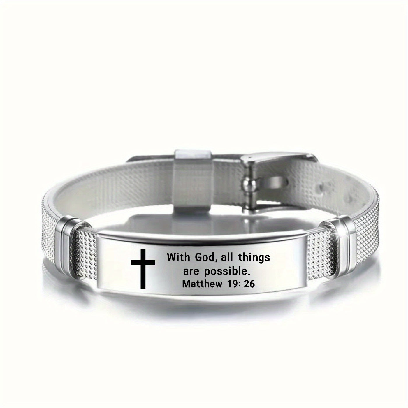 Adjustable Bible Verse Bracelet - Scripture Jewelry with Bible Verses