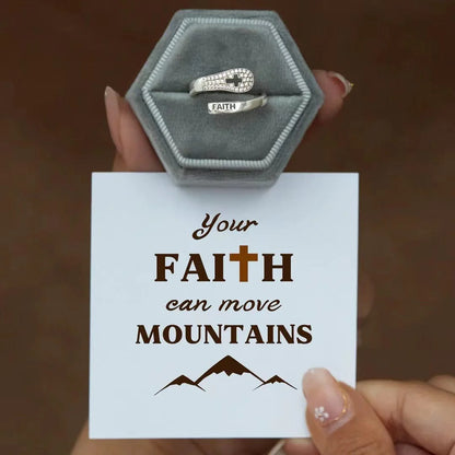"FAITH" Handmade Christian Family Ring in Zircon & 925 Sterling Silver (GIFTING OFFER)