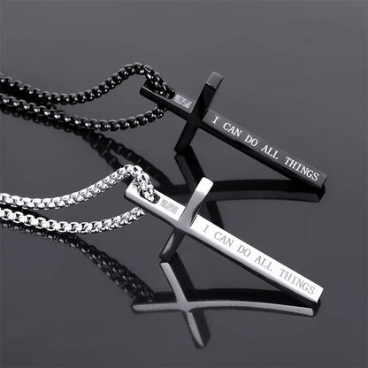 Philippians Cross Necklace – “I Can Do All Things”