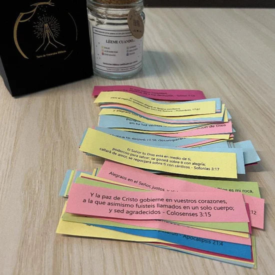 Tarro de Versiculo Bíblico (90 Días) | Hecho a mano (Viene con caja de regalo cristiana)