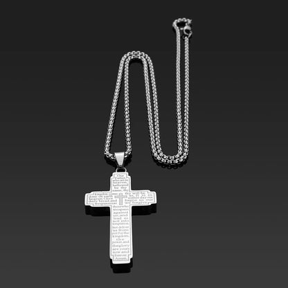 Lord’s Prayer Cross Necklace