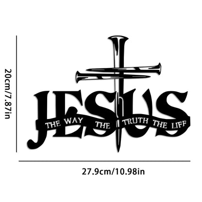 Vintage Jesus Metal Wall Sign – The Way, The Truth, The Life