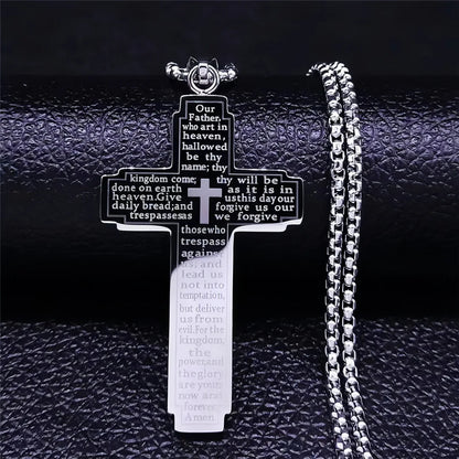 Lord’s Prayer Cross Necklace
