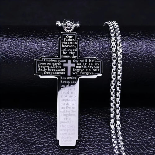 Lord’s Prayer Cross Necklace