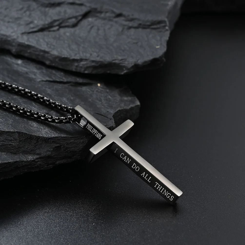 Philippians Cross Necklace – “I Can Do All Things”
