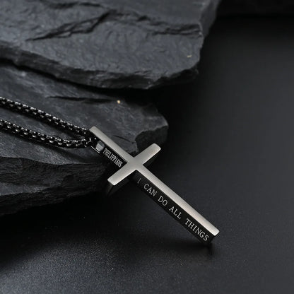 Philippians Cross Necklace – “I Can Do All Things”