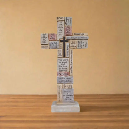 "Faith" Handmade Cross Statue by Divineabove™