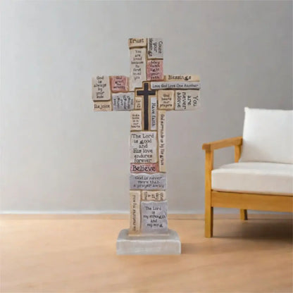 "Faith" Handmade Cross Statue by Divineabove™