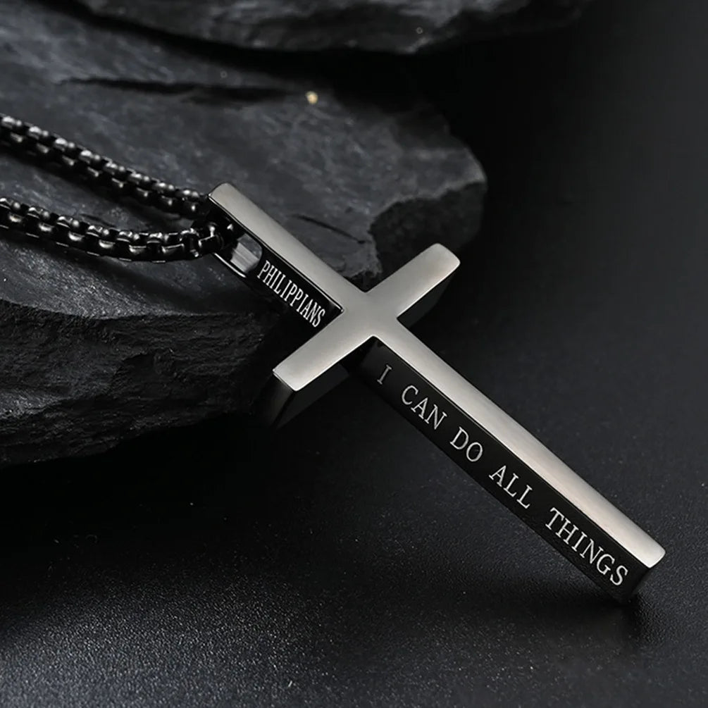 Philippians Cross Necklace – “I Can Do All Things”