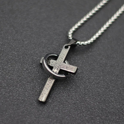Eternal Faith™ Cross Necklace – Ring & Cross Design