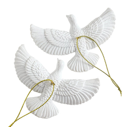 Holy Spirit Peace Dove Ornaments – Set of 2