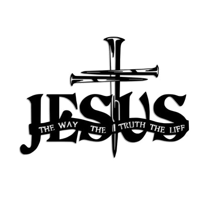 Vintage Jesus Metal Wall Sign – The Way, The Truth, The Life