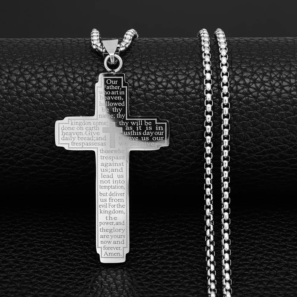 Lord’s Prayer Cross Necklace