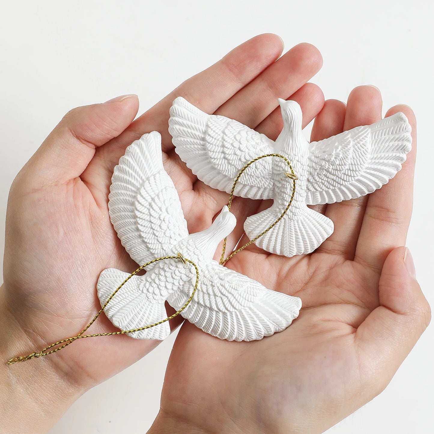 Holy Spirit Peace Dove Ornaments – Set of 2