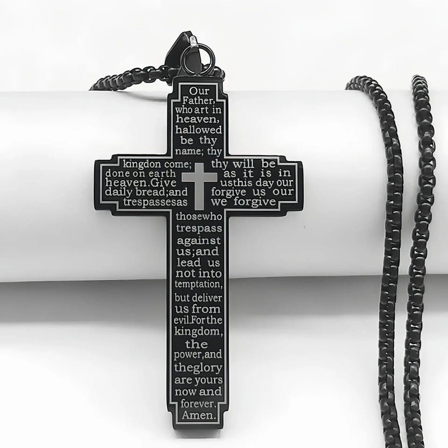 Lord’s Prayer Cross Necklace