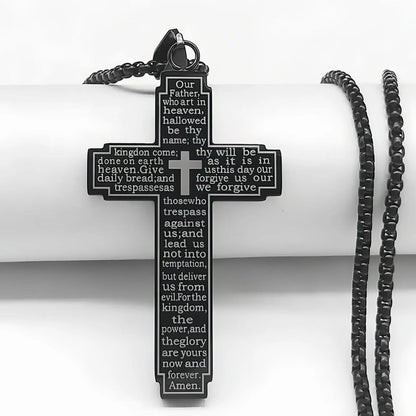Lord’s Prayer Cross Necklace
