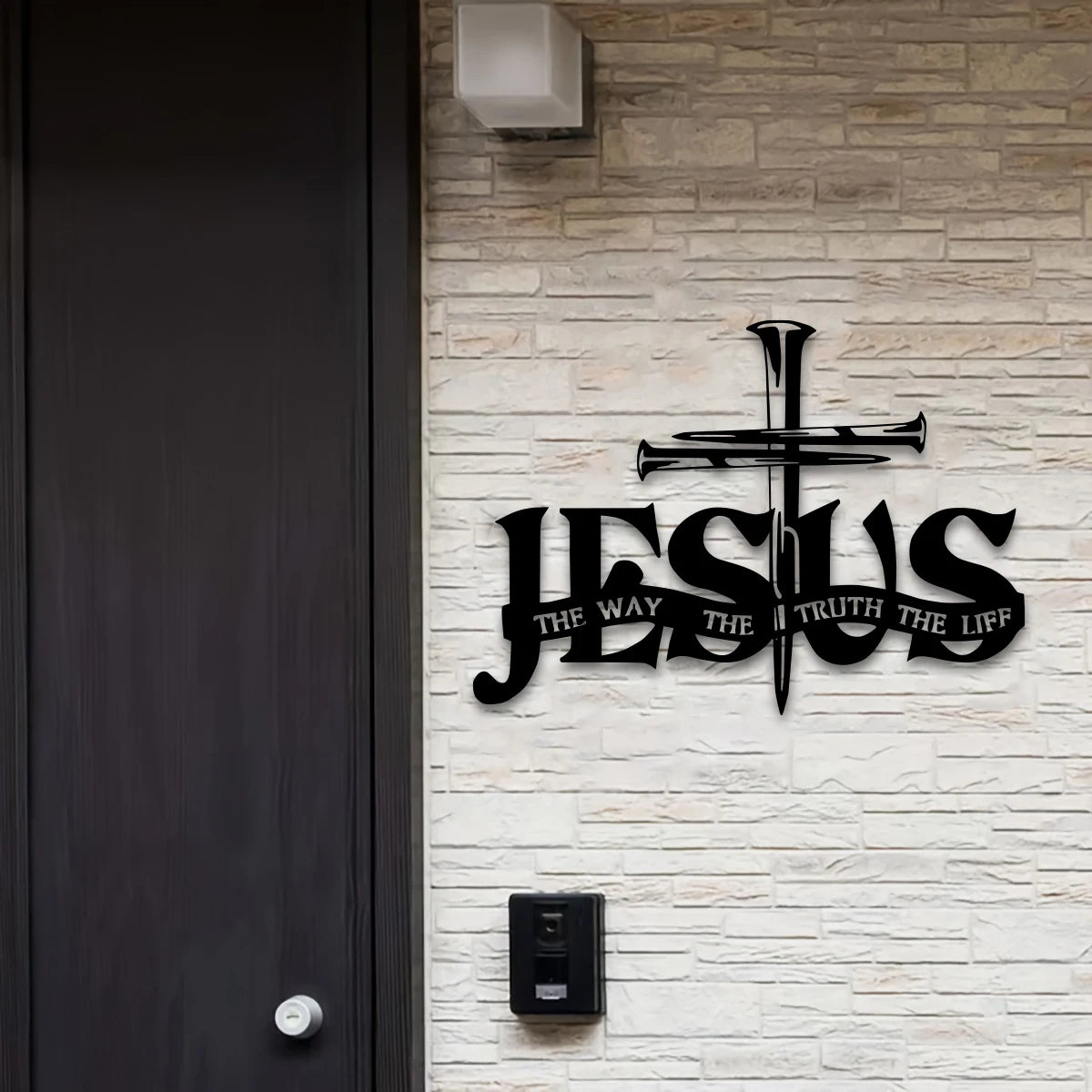 Vintage Jesus Metal Wall Sign – The Way, The Truth, The Life