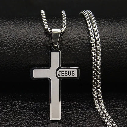 Jesus Cross Stainless Steel Necklace